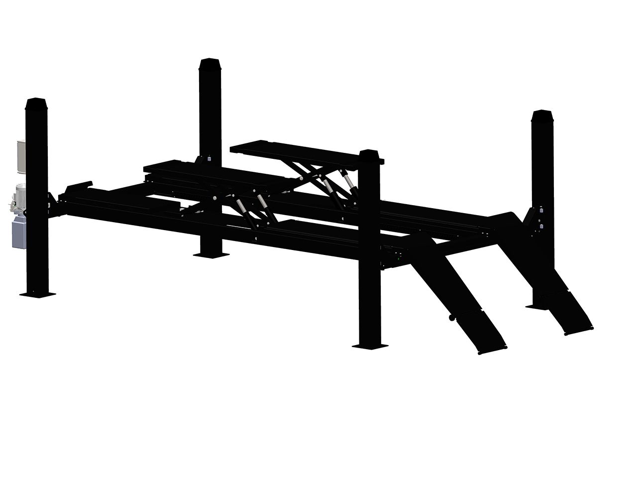 Fyrpelarlyft LONGUS LHB-4.50-GS Hjulinställning