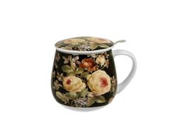 Black Flowers - Tekopp XL med tesil