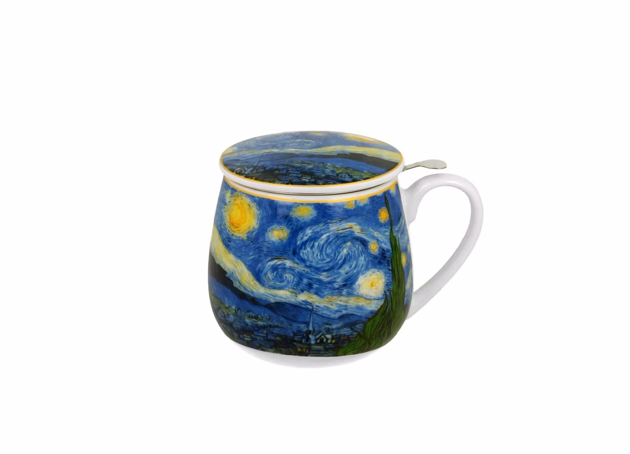 Vincent Van Gogh "Starry Night" - Tekopp XL med tesil
