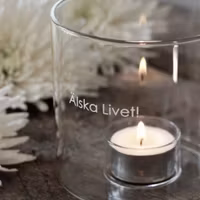 Ljuslykta Älska Livet! Melina & Signe lykta - Barncancerfonden