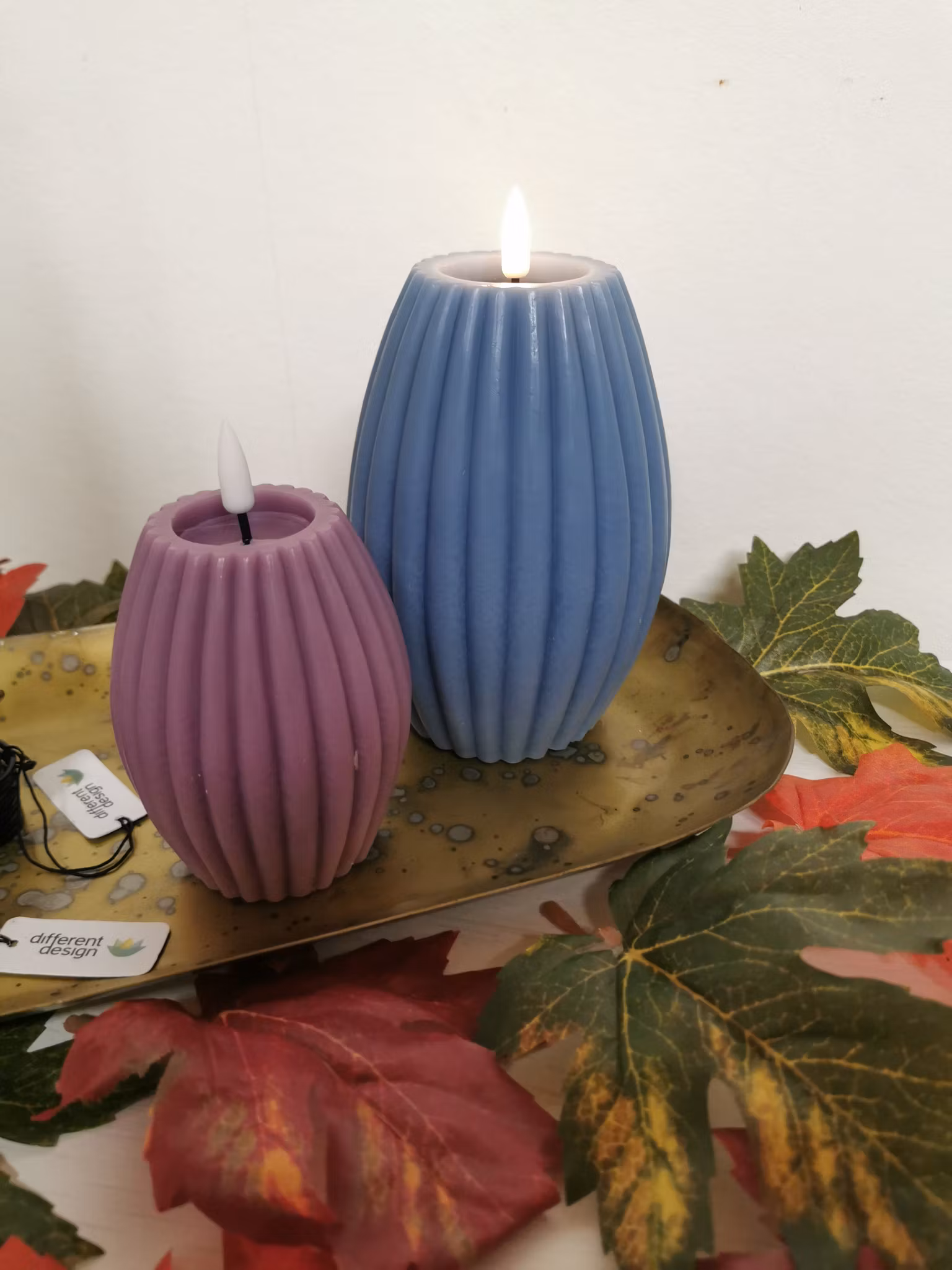Isblå Stripe led ljus