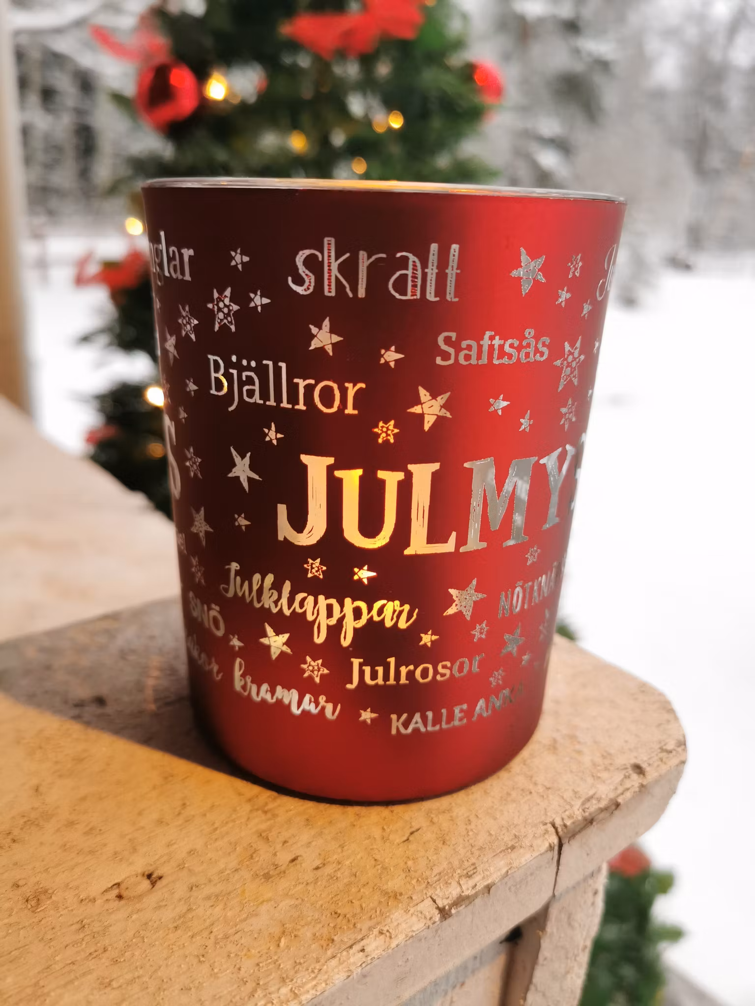JULMYS - Ljuslykta  -Majas lyktor -