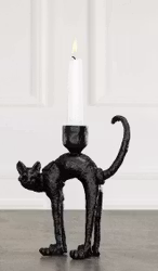 Fräsande katt - Ljusstake