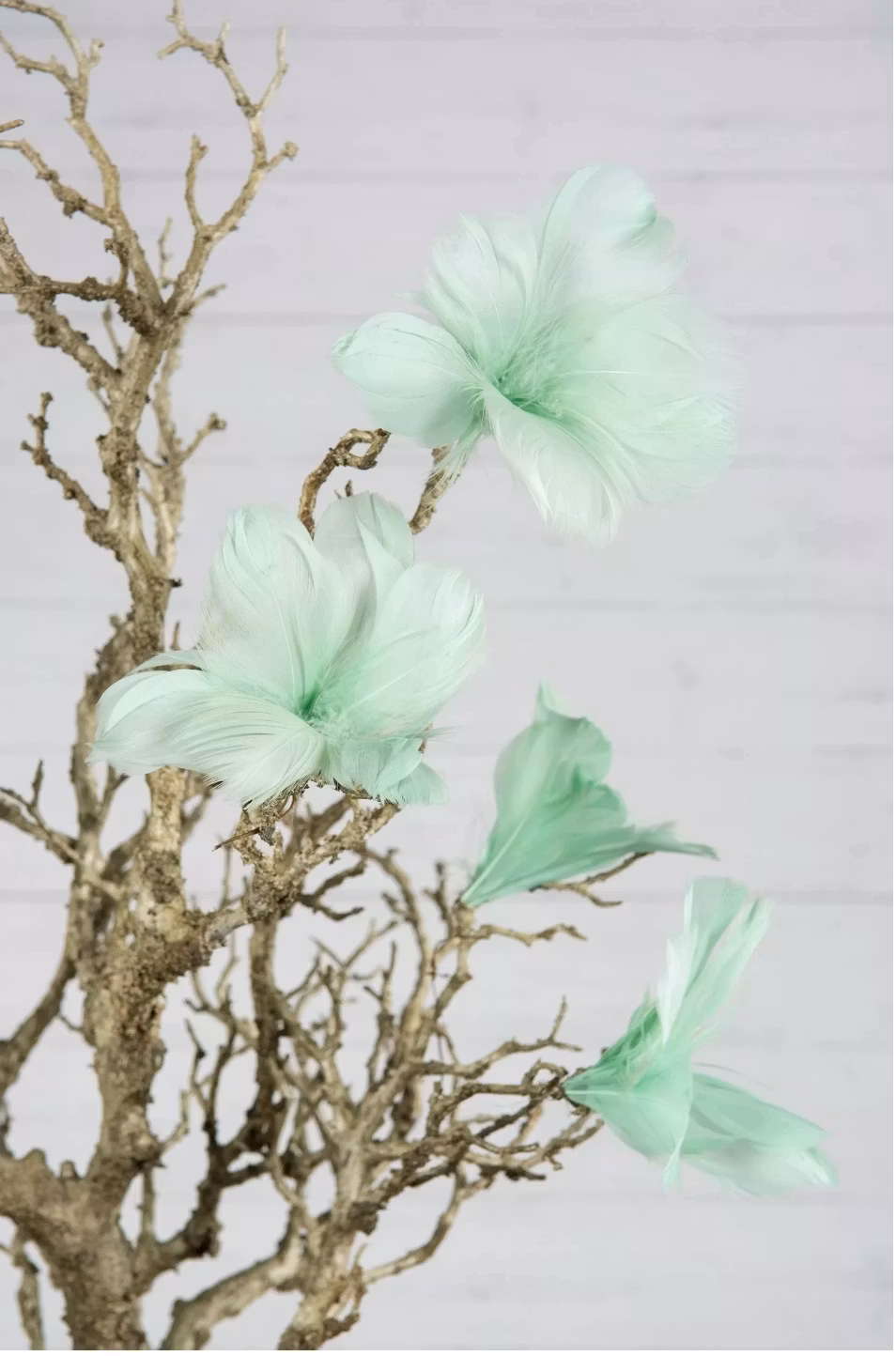 Fjäder blommor trådad