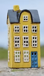 Nyhavn,  gult hus med blå dörr, Kanalhus ljuslykta