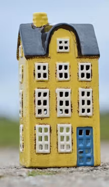 Nyhavn,  gult hus med blå dörr, Kanalhus ljuslykta