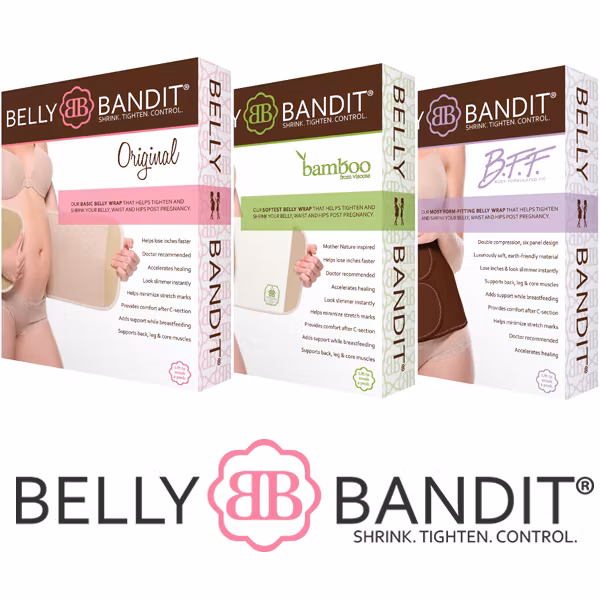 X-Small Black - Belly Bandit Original - Gördel efter graviditet & förlossning