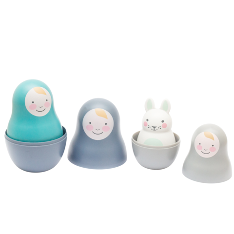 Doppresent i modern design - Rosa & Bo blue