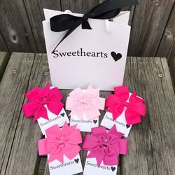 Doppresent presentkit rosa Hårrosetter