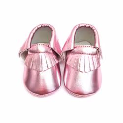 Babyskor 3-6 mån - Skor till bebis CLASSIC Metallic Rosa