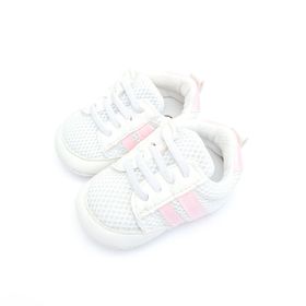 Babyskor 3-6 mån - Skor till bebis SPORT Vit & Rosa