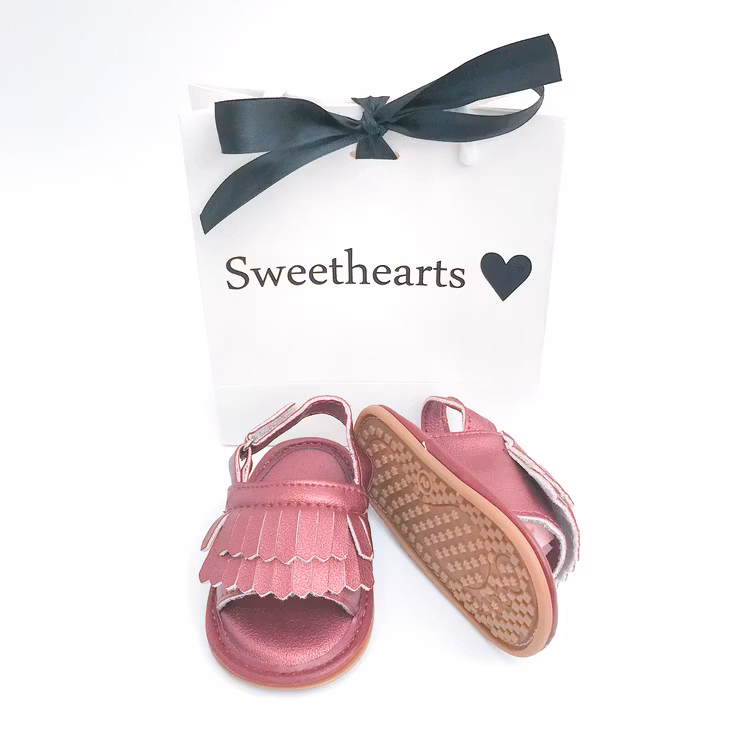 Sko till bebis Sandal Plommon 0-6 mån