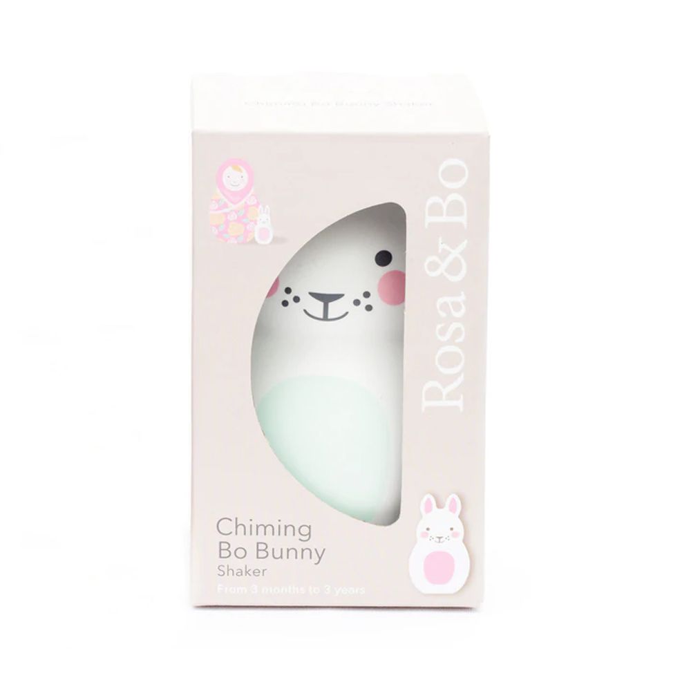 Doppresent pojke - Rosa & Bo Kaninskallra mint/vit