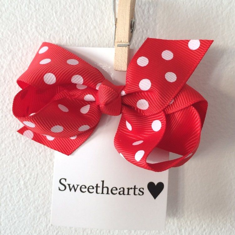 Sweethearts Hårrosetter - Röd Prickig