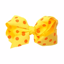 Rosettshop - Hårrosett Polkadot 8cm GUL