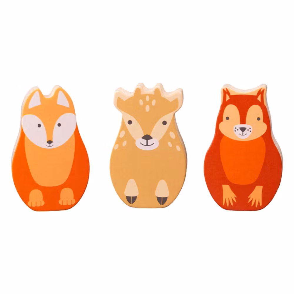 Presentask Funkybox vit, Woodlies Fox, Rosa & Bo Woodland
