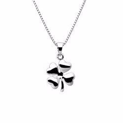 Doppresent flicka - Silverhalsband Fyrklöver