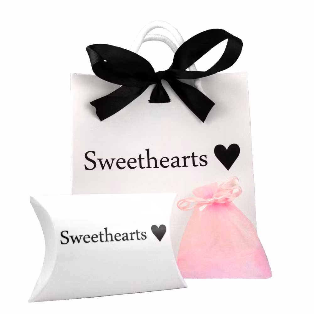 Doppresent tjej - HJÄRTA - Sweethearts silverhalsband