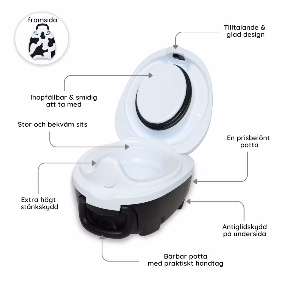 Doppresent flicka - dopgåva Toalettsits & Pall Ko