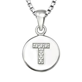 Doppresent pojke - Bokstavshalsband T i äkta 925 silver