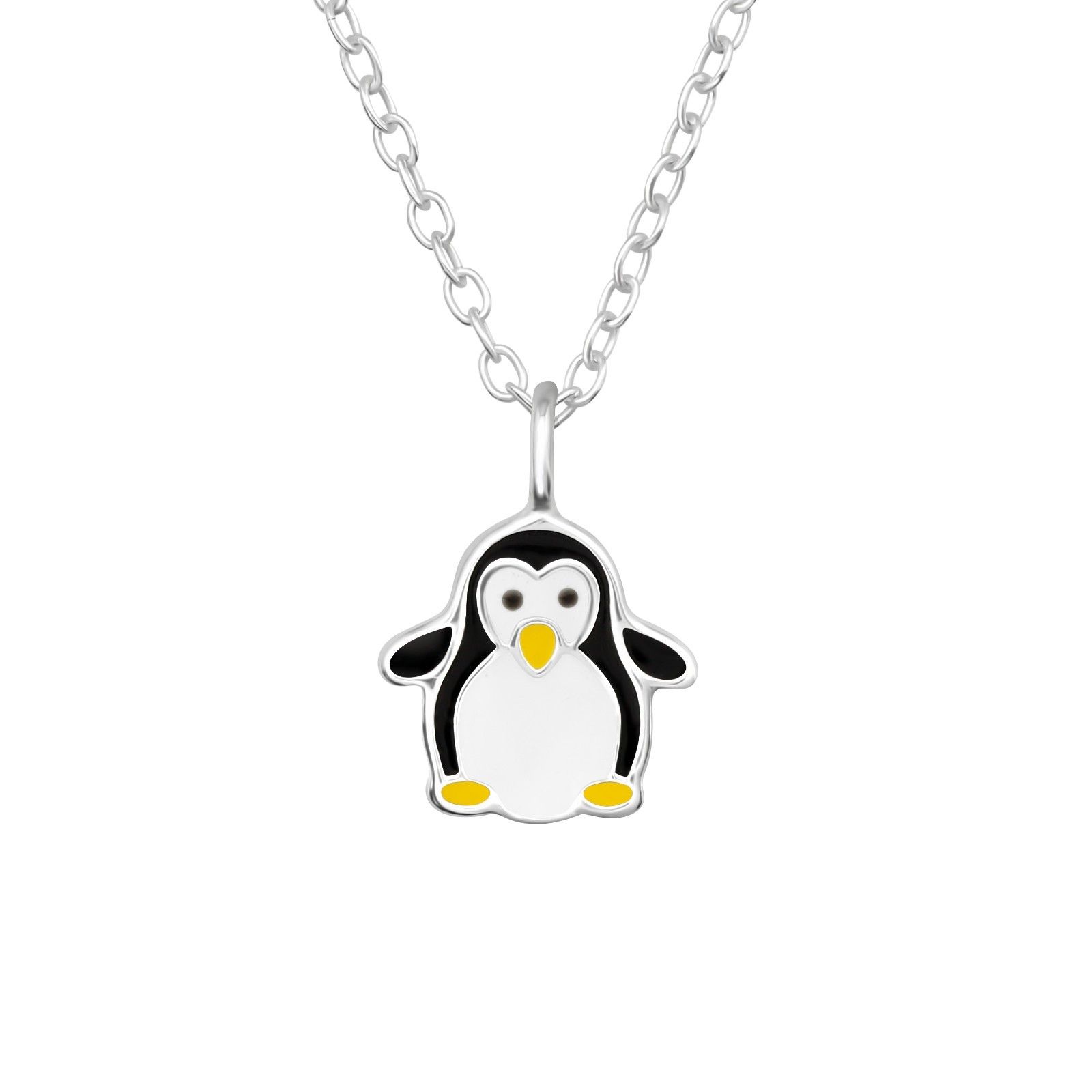 Halsband till pojke Pingvin - fint barnhalsband - barnsmycken i äkta 925 sterling silver