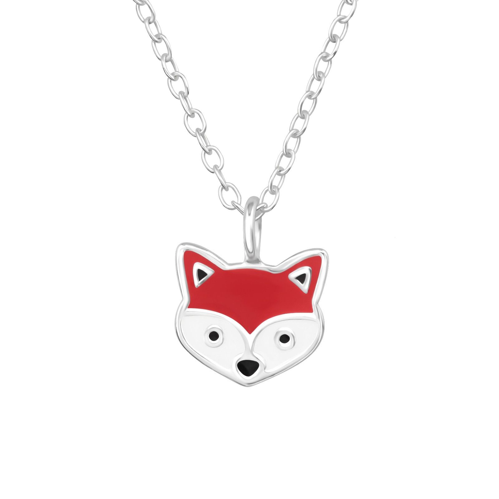 Halsband till pojke Räv - fint barnhalsband - barnsmycken i äkta 925 sterling silver