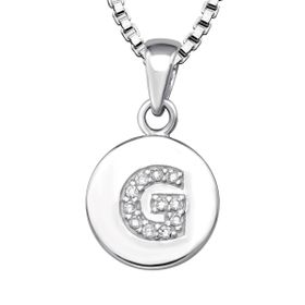 Halsband till pojke med bokstav G i äkta 925 sterling silver