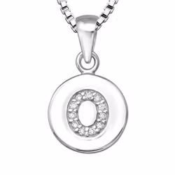Halsband till pojke med bokstav O i äkta 925 sterling silver