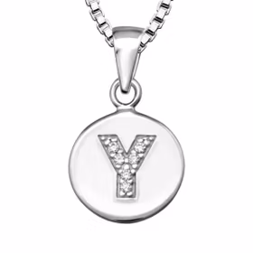 Halsband till pojke med bokstav Y i äkta 925 sterling silver