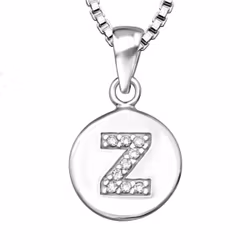 Halsband till pojke med bokstav Z i äkta 925 sterling silver