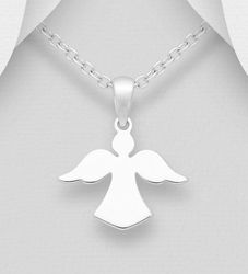 Doppresent flicka - halsband Ängel i äkta 925 sterling silver