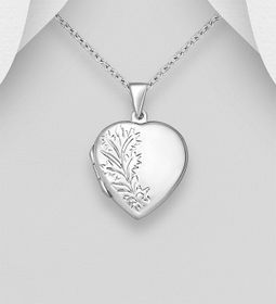 Halsband Hjärta - Silverhalsband med vacker Hjärtberlock