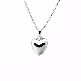 Halsband Hjärta - Silverhalsband Klassiskt Silverhjärta