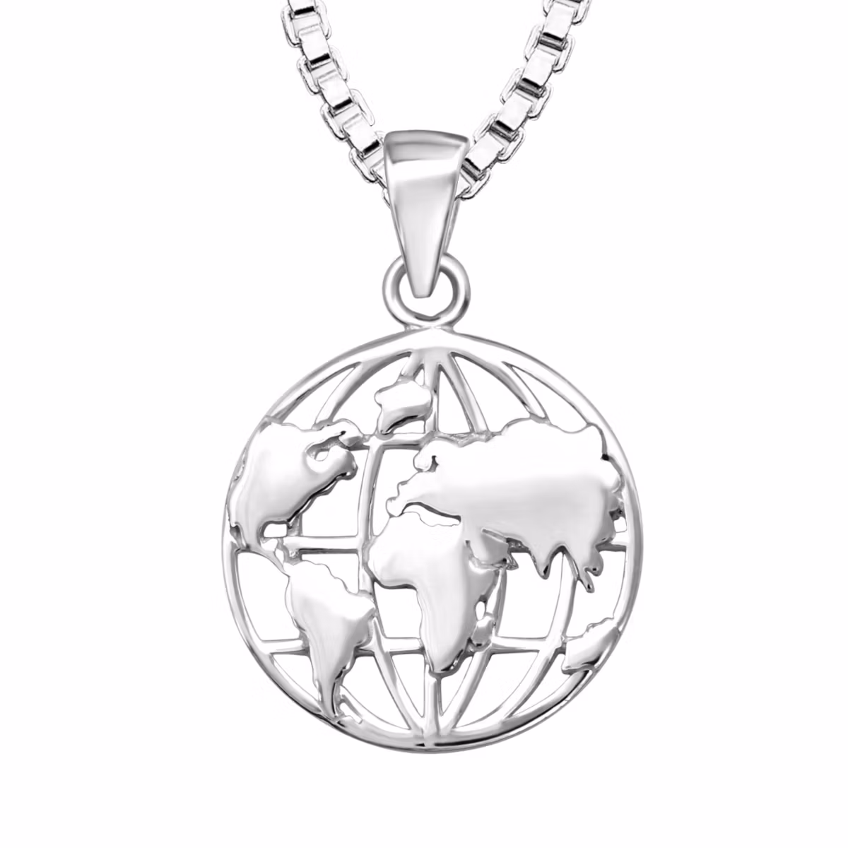 Barnhalsband Jordglob - halsband till barn - barnsmycken i äkta 925 sterling silver