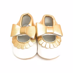 Doppresent flicka - Babysko Sweethearts Ballerina VIT & GULD