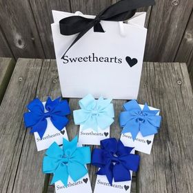 Sweethearts Hårrosetter - Presentkit Blå