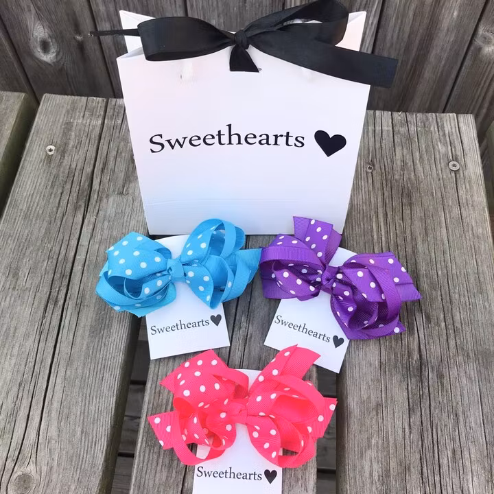 Presentkit Hårrosetter - Rosetter barn Prickiga