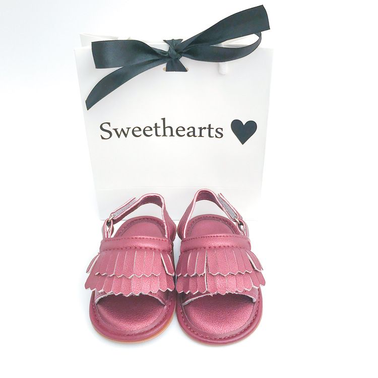 Bebis första skor Sandal Plommon 6-12 mån