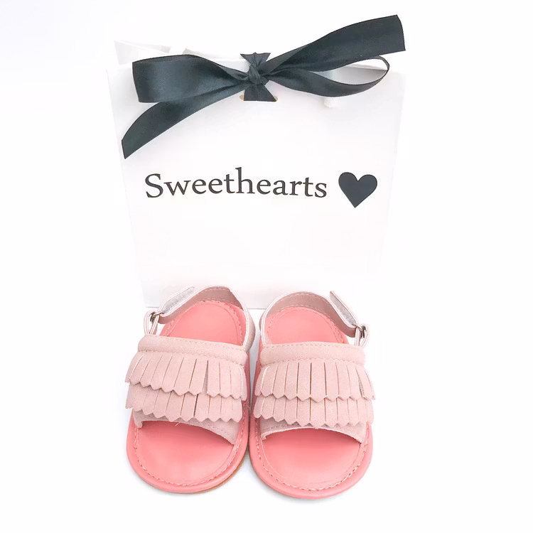 Bebis första skor Sandal Dusty Rose 6-12 mån