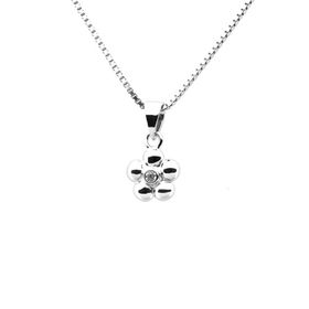 Silverhalsband LITEN BLOMMA - Sweethearts halsband för barn