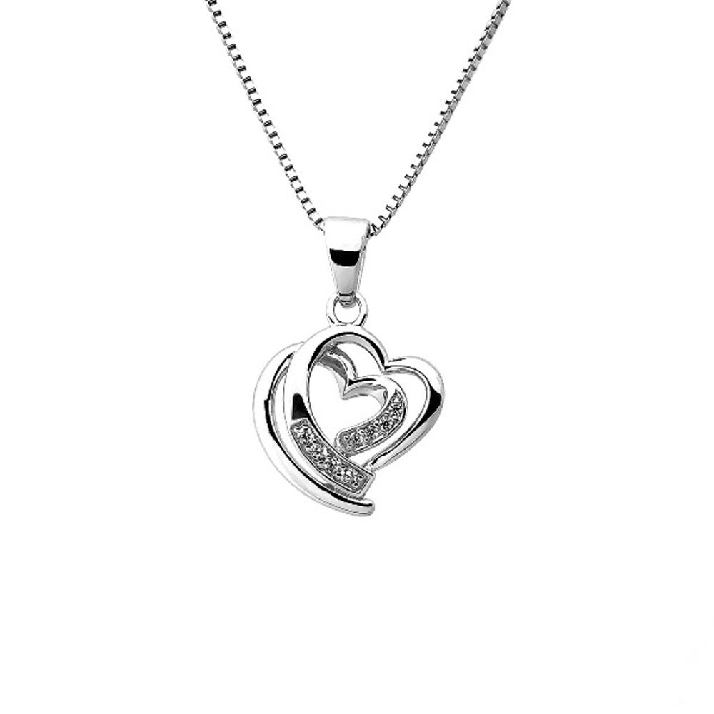 Ett barnhalsband Hjärta som kan användas länge - Sweethearts barnsmycken i silver