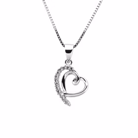 Silverhalsband HJÄRTA - Sweethearts halsband för barn