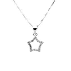 Silverhalsband STJÄRNA - Sweethearts halsband för barn
