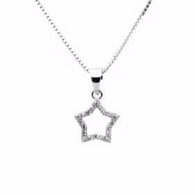 Silverhalsband STJÄRNA - Sweethearts halsband för barn