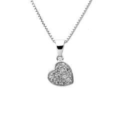 Silverhalsband HJÄRTA - Sweethearts halsband för barn