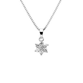 Silverhalsband GLITTERBLOMMA - Sweethearts halsband för barn