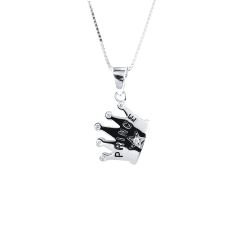 Silverhalsband KRONA PRINS - Sweethearts halsband för barn