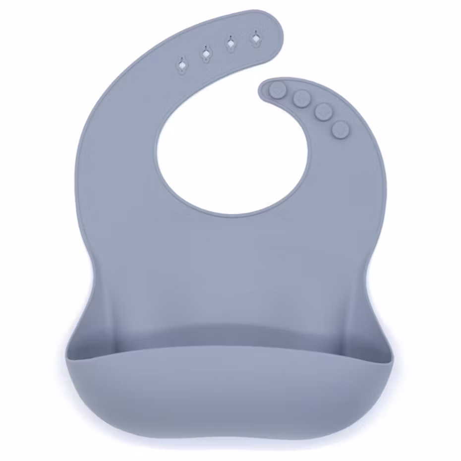 Haklapp till bebis i Silikon, färg Grey