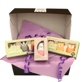 Bebispresent - Woodlies Uggla, Fox & Skallra Kanin Rosa