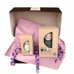 Bebispresent - Rosa & Bo Pastellblå & Skallra Kanin Mint